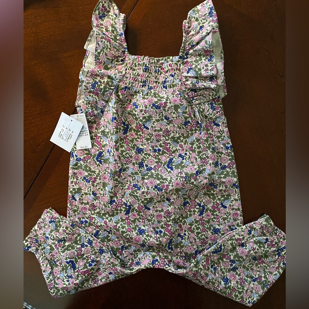 GAP Floral Kids One Piece - Pink and Blue